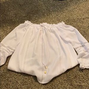 White off the shoulder top